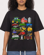 Mockup Boxy Heavyweight Tee Black female close-up 05