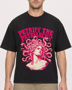 Mockup Boxy Heavyweight Tee Black male close-up 08