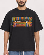 Mockup Boxy Heavyweight Tee Black male close-up 07