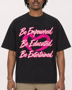 Mockup Boxy Heavyweight Tee Black male close-up 04