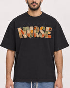 Mockup Boxy Heavyweight Tee Black male close-up 07
