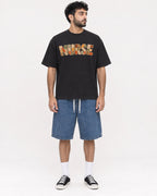 Mockup Boxy Heavyweight Tee Black male full-body 07