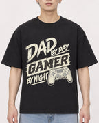 Mockup Boxy Heavyweight Tee Black male close-up 01
