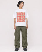 Mockup Boxy Heavyweight Tee White female full-body 12