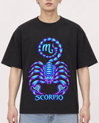 Mockup Boxy Heavyweight Tee Black male close-up 01