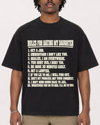 Mockup Boxy Heavyweight Tee Black male close-up 04