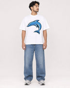 Mockup Boxy Heavyweight Tee White male full-body 02