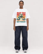 Mockup Boxy Heavyweight Tee White female full-body 34