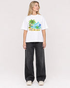 Mockup Boxy Heavyweight Tee White female full-body 08