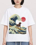 Mockup Boxy Heavyweight Tee White female close-up 11