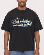 Mockup Boxy Heavyweight Tee Black male close-up 14