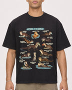 Mockup Boxy Heavyweight Tee Black male close-up 20