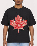 Mockup Boxy Heavyweight Tee Black male close-up 05