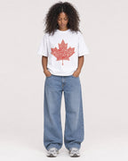 Mockup Boxy Heavyweight Tee White female full-body 05