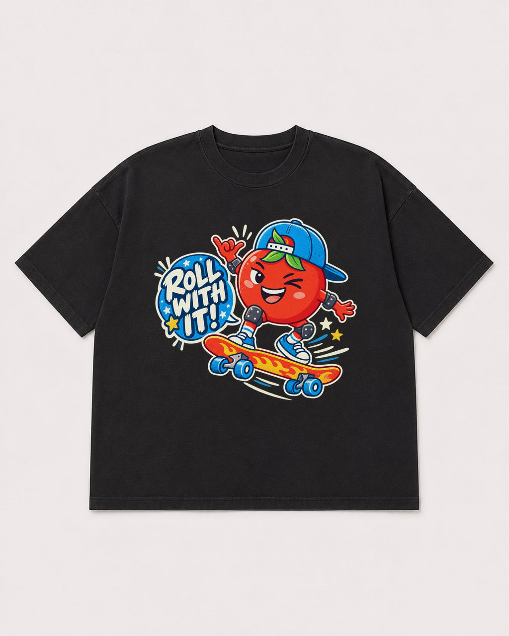 Mockup Boxy Heavyweight Tee Black product