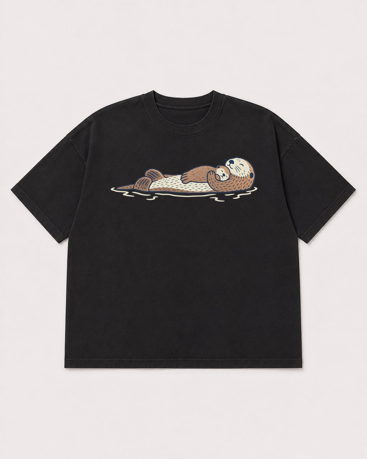Mockup Boxy Heavyweight Tee Black product