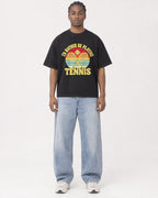 Mockup Boxy Heavyweight Tee Black male full-body 25