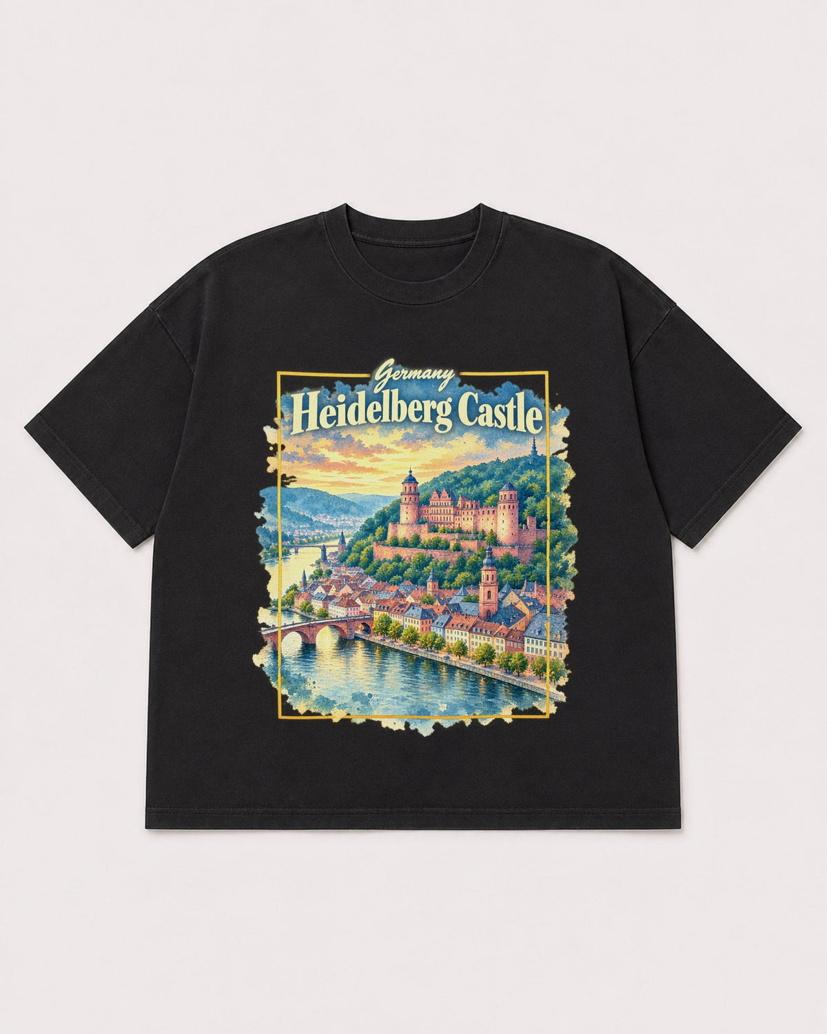 Mockup Boxy Heavyweight Tee Black product