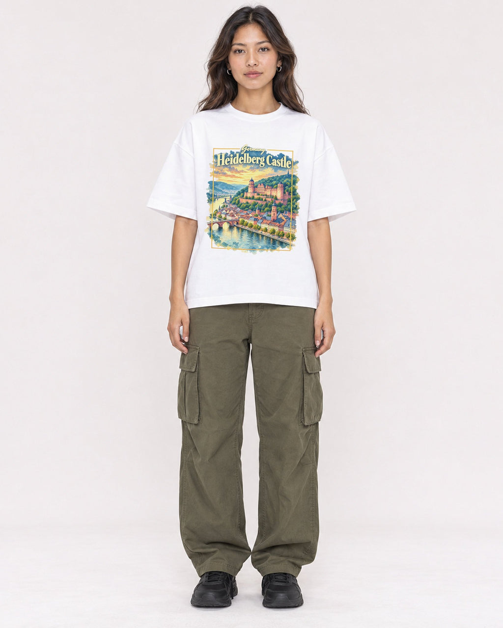 Mockup Boxy Heavyweight Tee White female full-body 02