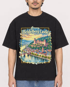 Mockup Boxy Heavyweight Tee Black male close-up 02
