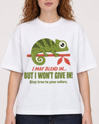 Mockup Boxy Heavyweight Tee White female close-up 09