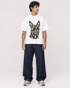 Mockup Boxy Heavyweight Tee White male full-body 06