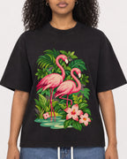 Mockup Boxy Heavyweight Tee Black female close-up 05