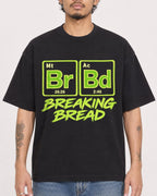 Mockup Boxy Heavyweight Tee Black male close-up 42