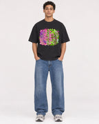 Mockup Boxy Heavyweight Tee Black male full-body 10