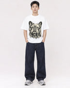Mockup Boxy Heavyweight Tee White male full-body 21