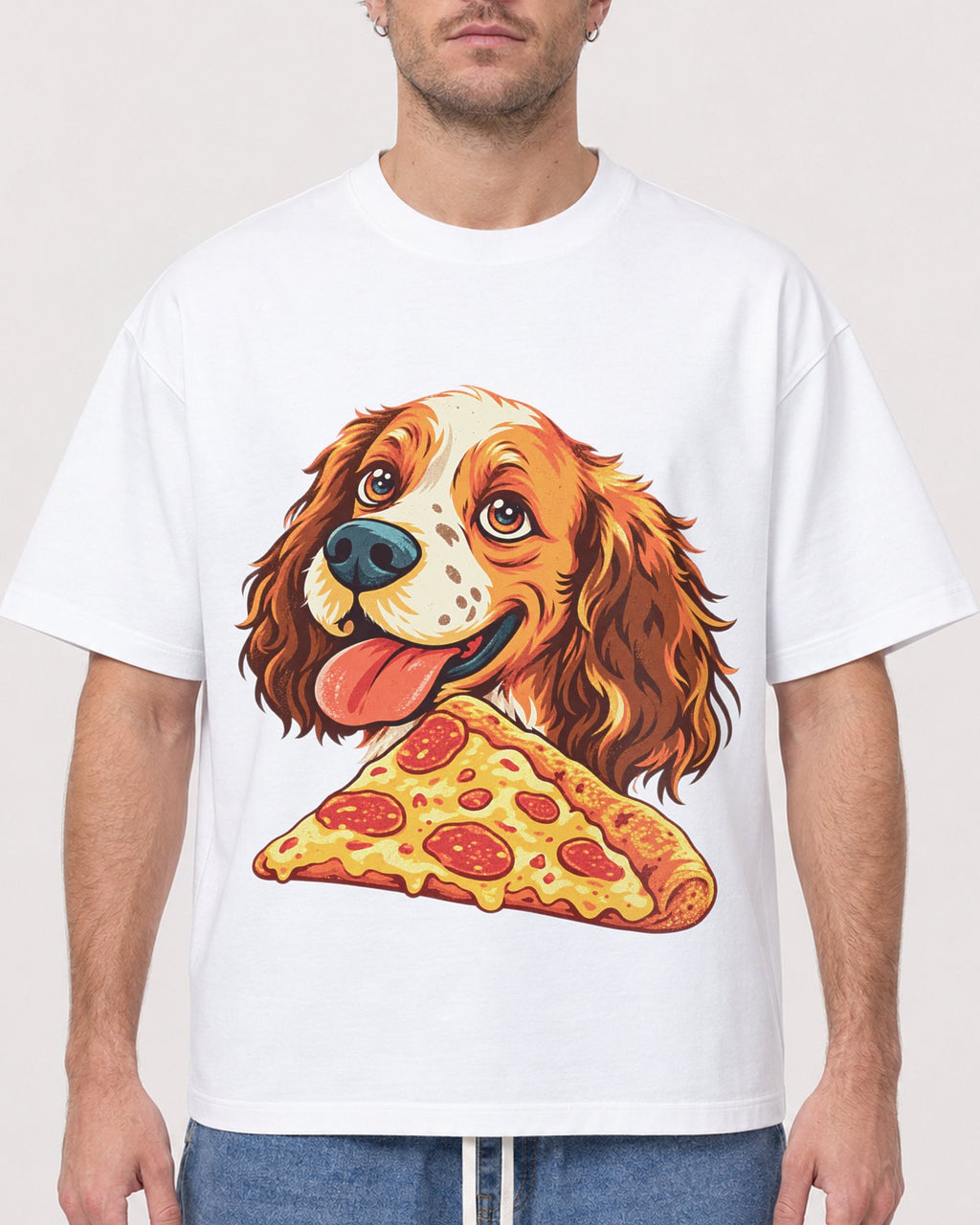 Mockup Boxy Heavyweight Tee White male close-up 08