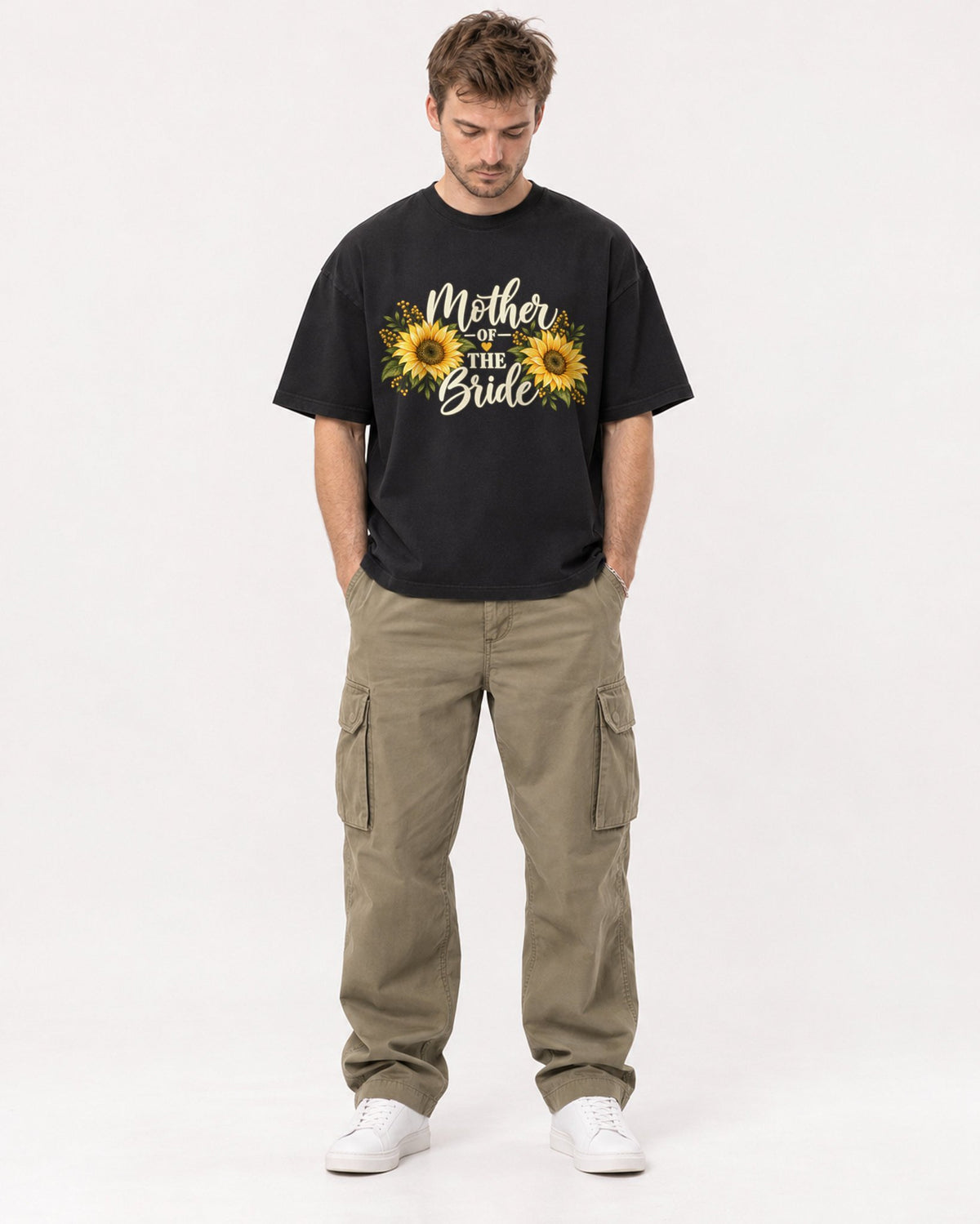 Mockup Boxy Heavyweight Tee Black male full-body 08
