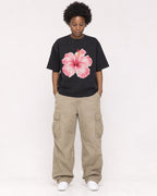 Mockup Boxy Heavyweight Tee Black female full-body 14