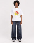 Mockup Boxy Heavyweight Tee White female full-body 14