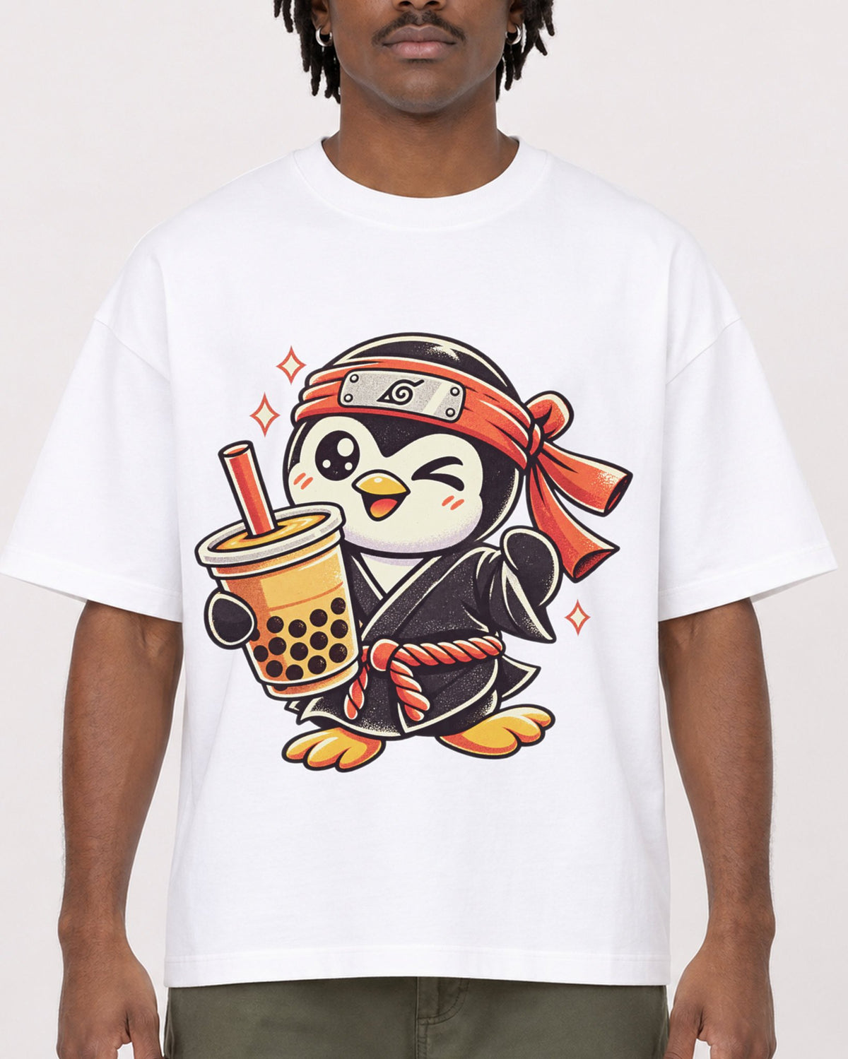 Mockup Boxy Heavyweight Tee White male close-up 04