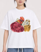 Mockup Boxy Heavyweight Tee White female close-up 21