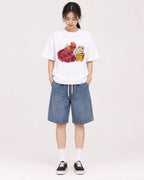 Mockup Boxy Heavyweight Tee White female full-body 21