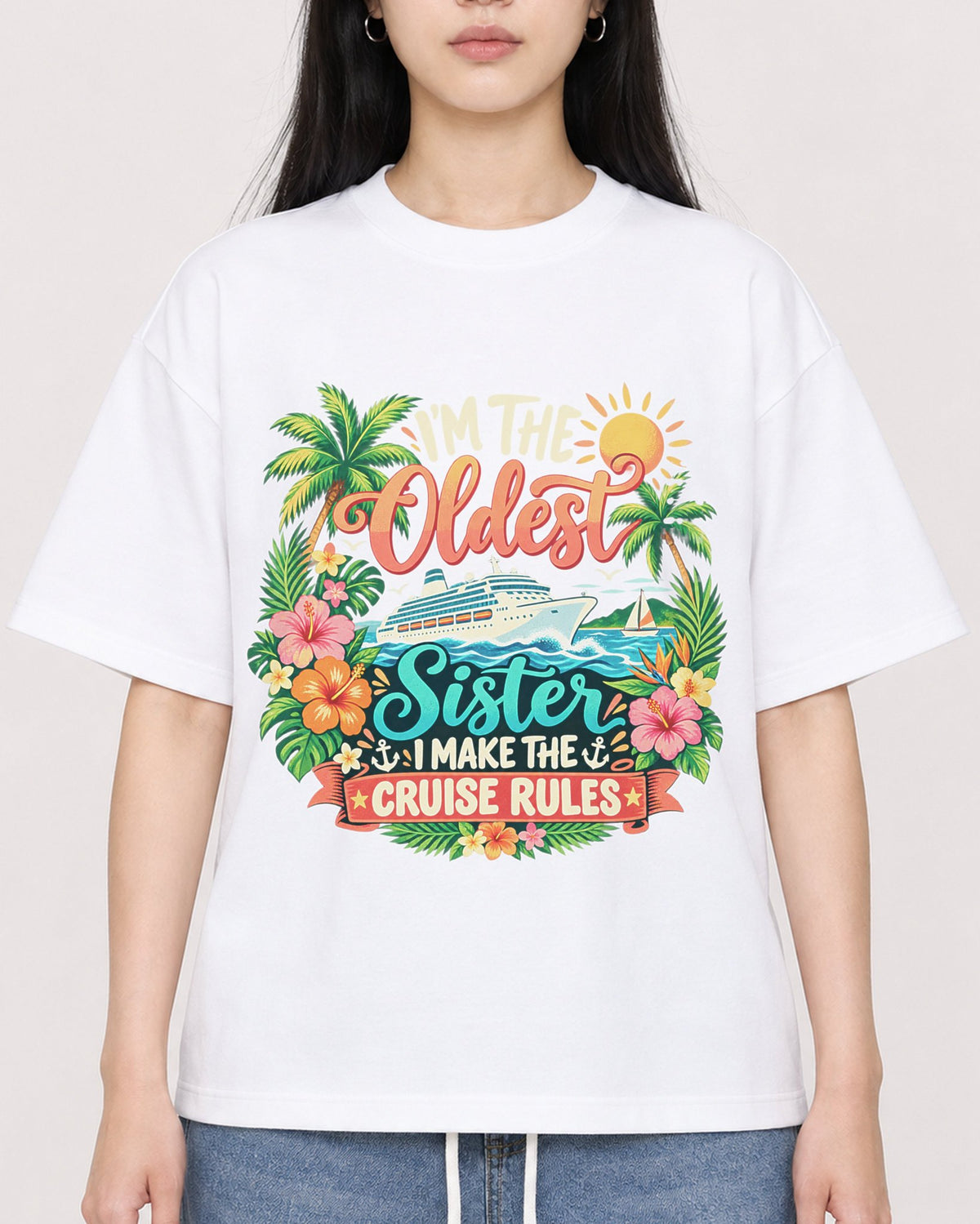 Mockup Boxy Heavyweight Tee White female close-up 01