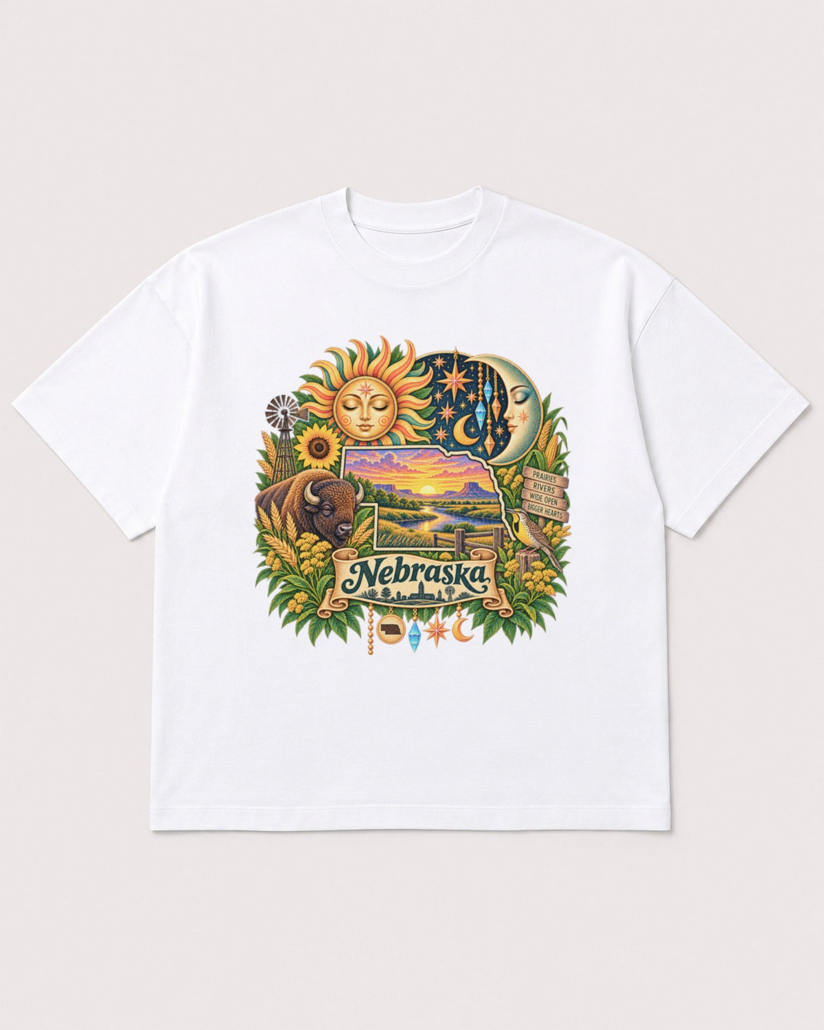 Mockup Boxy Heavyweight Tee White product