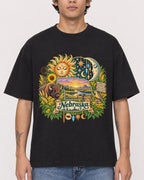 Mockup Boxy Heavyweight Tee Black male close-up 06