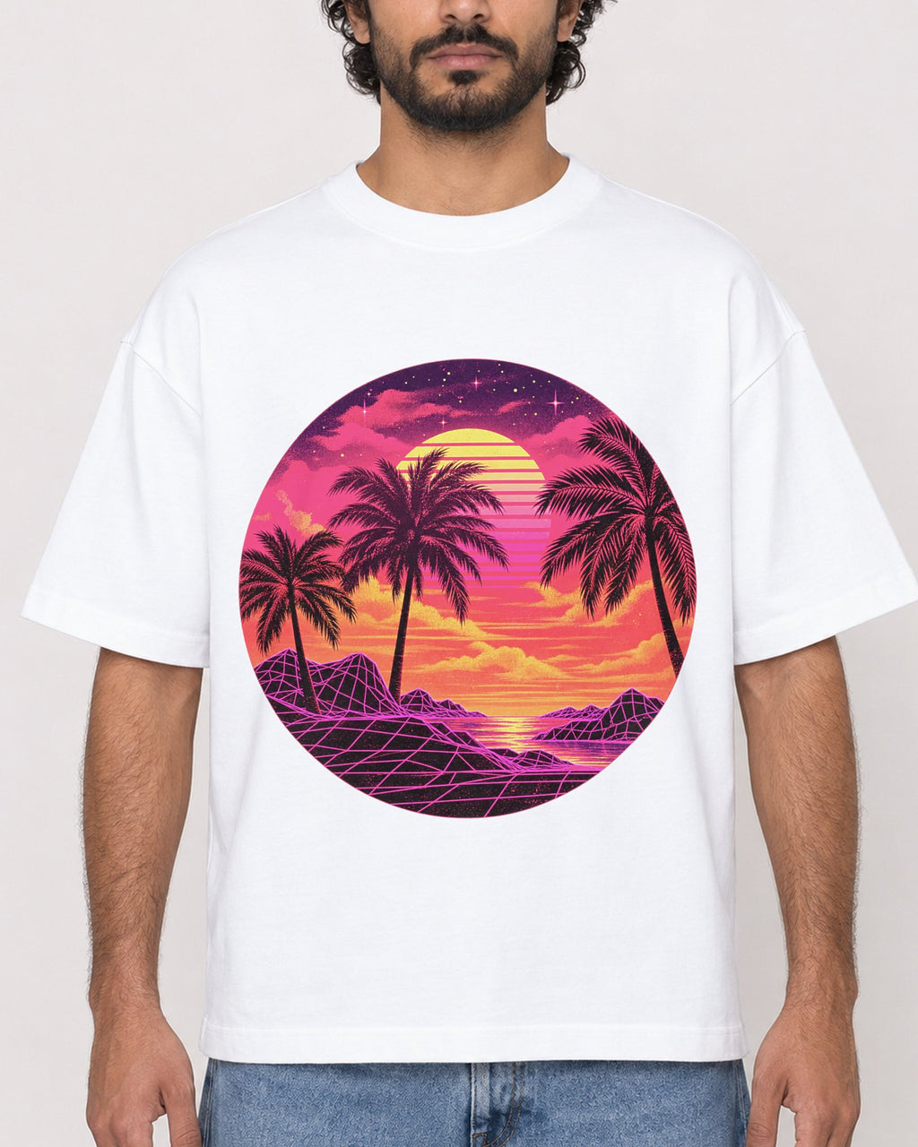 Mockup Boxy Heavyweight Tee White male close-up 17