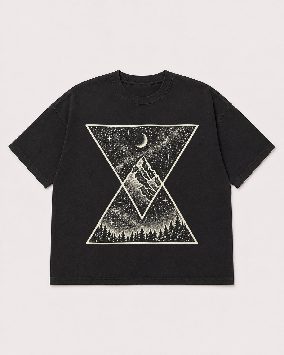 Mockup Boxy Heavyweight Tee Black product