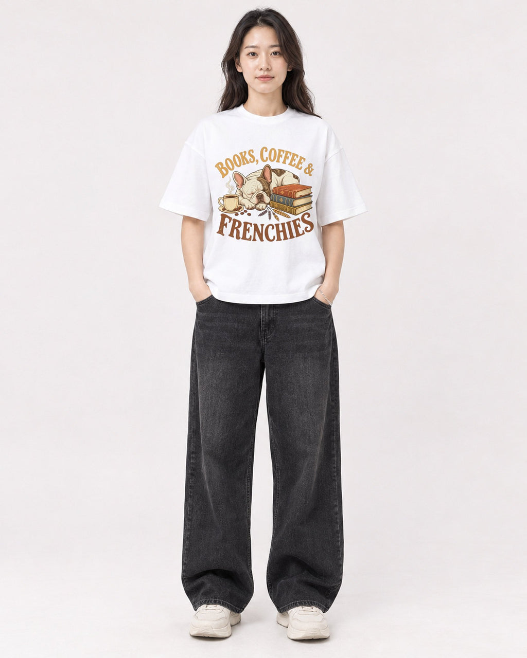 Mockup Boxy Heavyweight Tee White female full-body 03