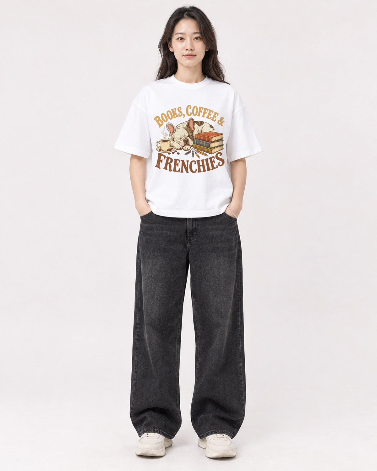 Mockup Boxy Heavyweight Tee White female full-body 03