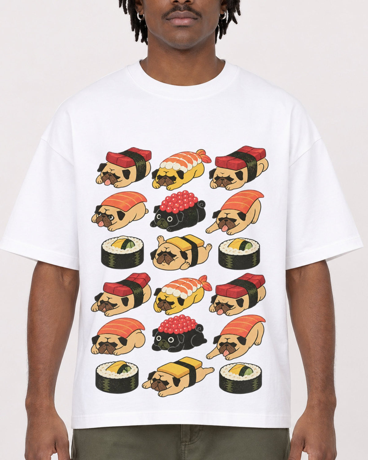 Mockup Boxy Heavyweight Tee White male close-up 04