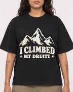 Mockup Boxy Heavyweight Tee Black female close-up 06