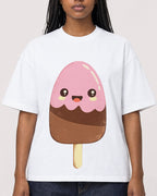 Mockup Boxy Heavyweight Tee White female close-up 04