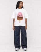 Mockup Boxy Heavyweight Tee White female full-body 04