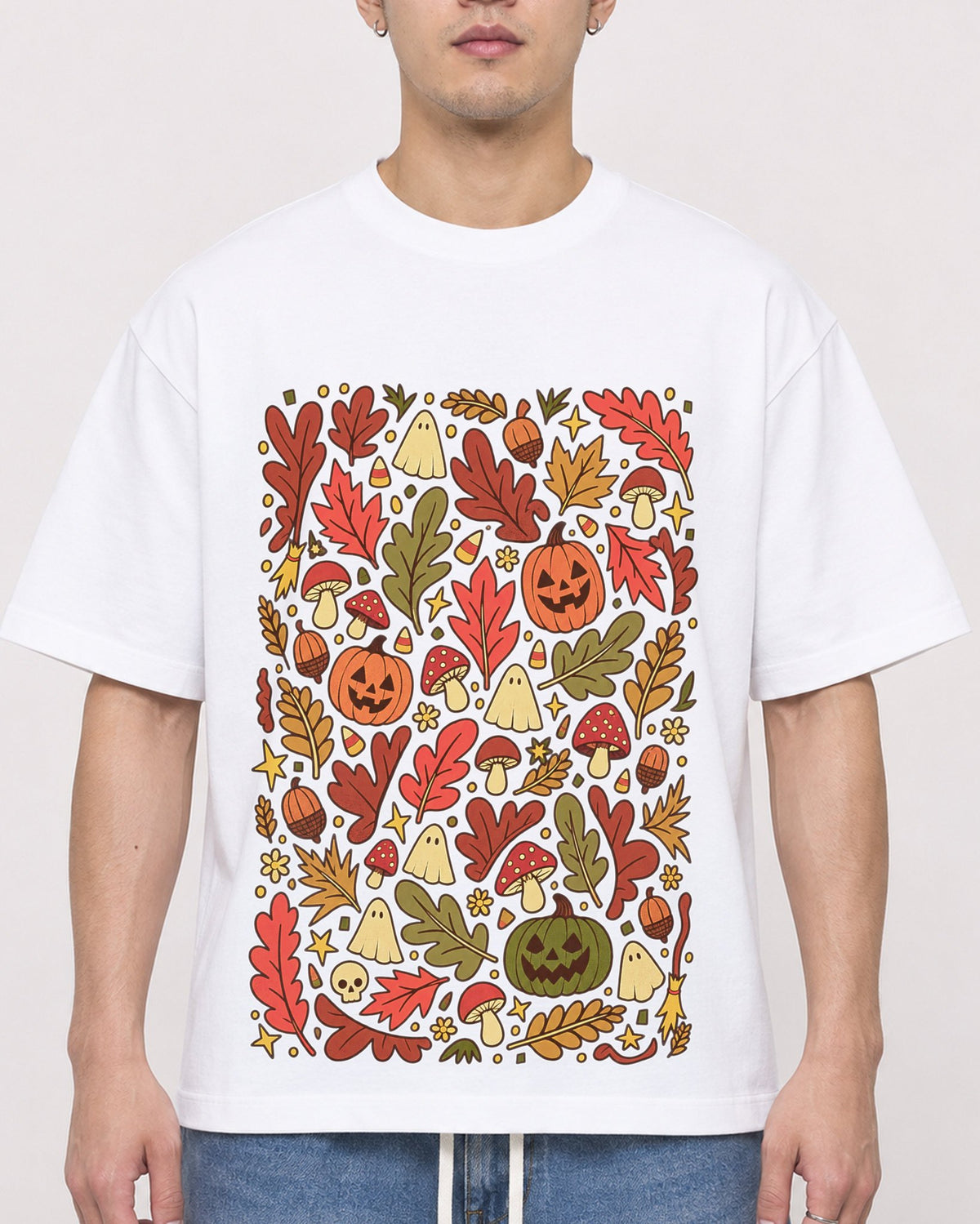 Mockup Boxy Heavyweight Tee White male close-up 13