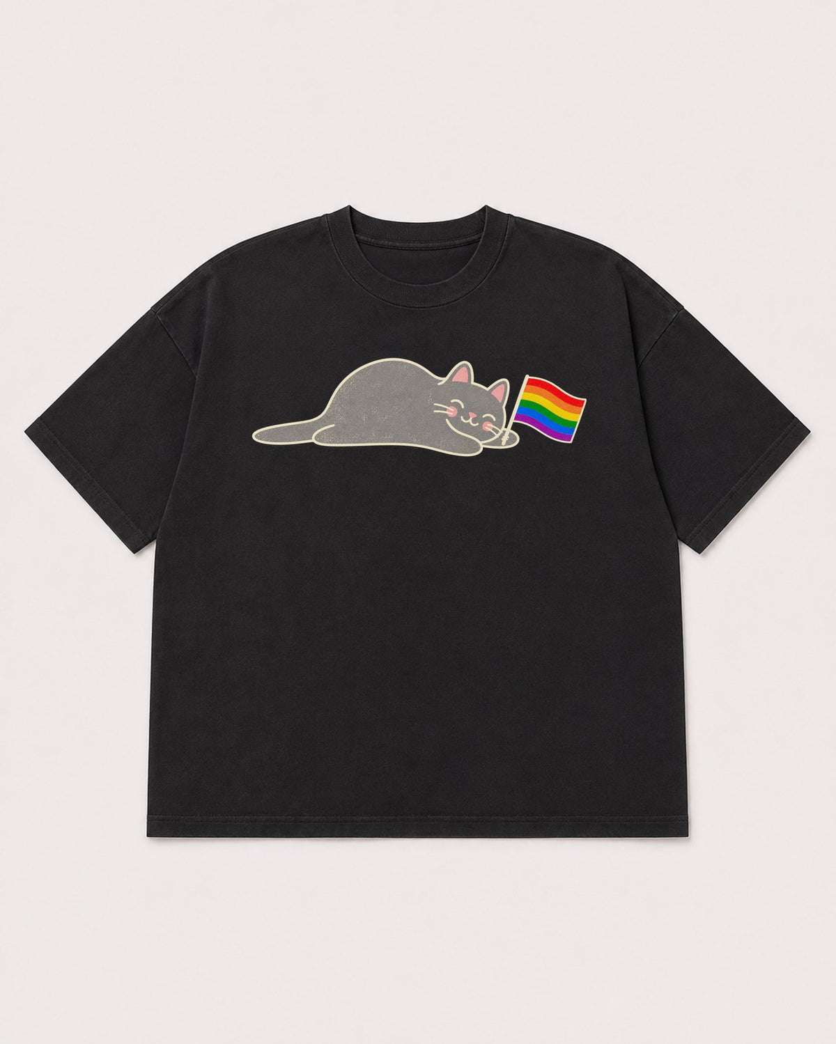 Mockup Boxy Heavyweight Tee Black product